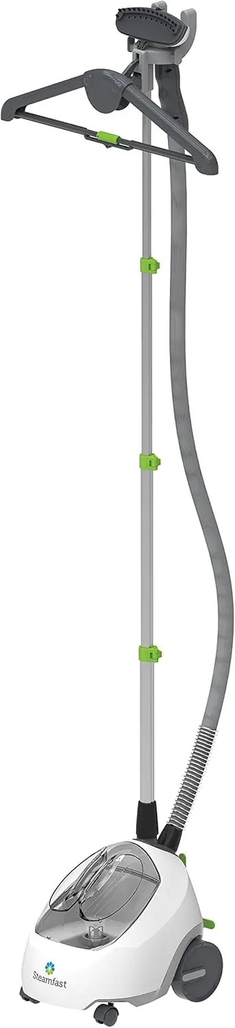 

Полноразмерный отпариватель для ткани с термоизолированным шлангом, вешалкой и щеткой, быстрый нагрев, резервуар на 70 унций, пар без химикатов