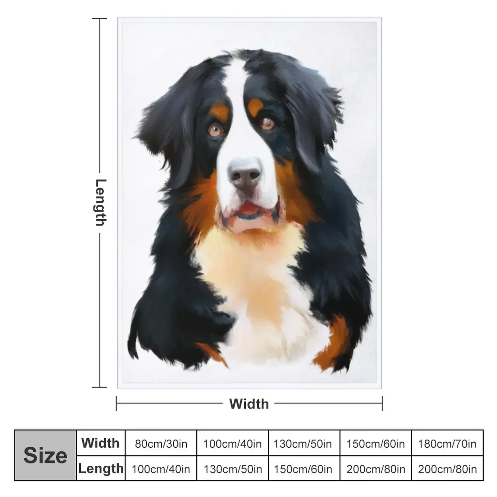 Cute Bernese Mountain Dog Drawing Throw Blanket Sleeping Bag Quilt Thin Decorative Beds Shaggy Extra Large Throw Blankets