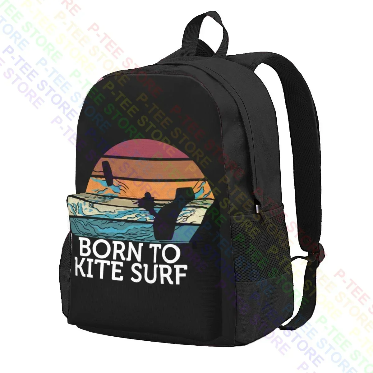 

Large Capacity Backpack Born To Kite Surf Sunset Beach Surfing Gym Shoe Bag Storage Bag Large Capacity