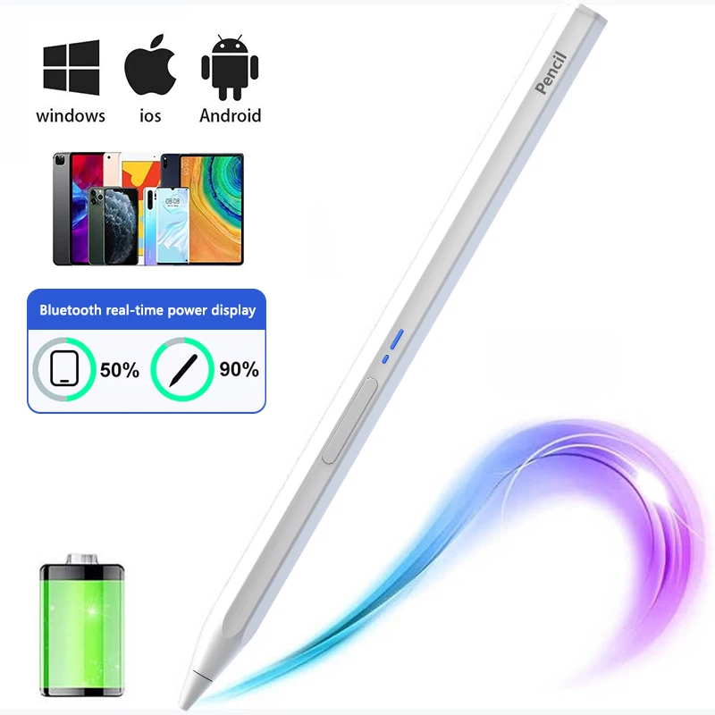 Caneta Stylus Universal para Tablet e Celular, Caneta Touch para iPad Apple Pencil 2 1, para Huawei, Lenovo, Samsung, Xiaomi BP19