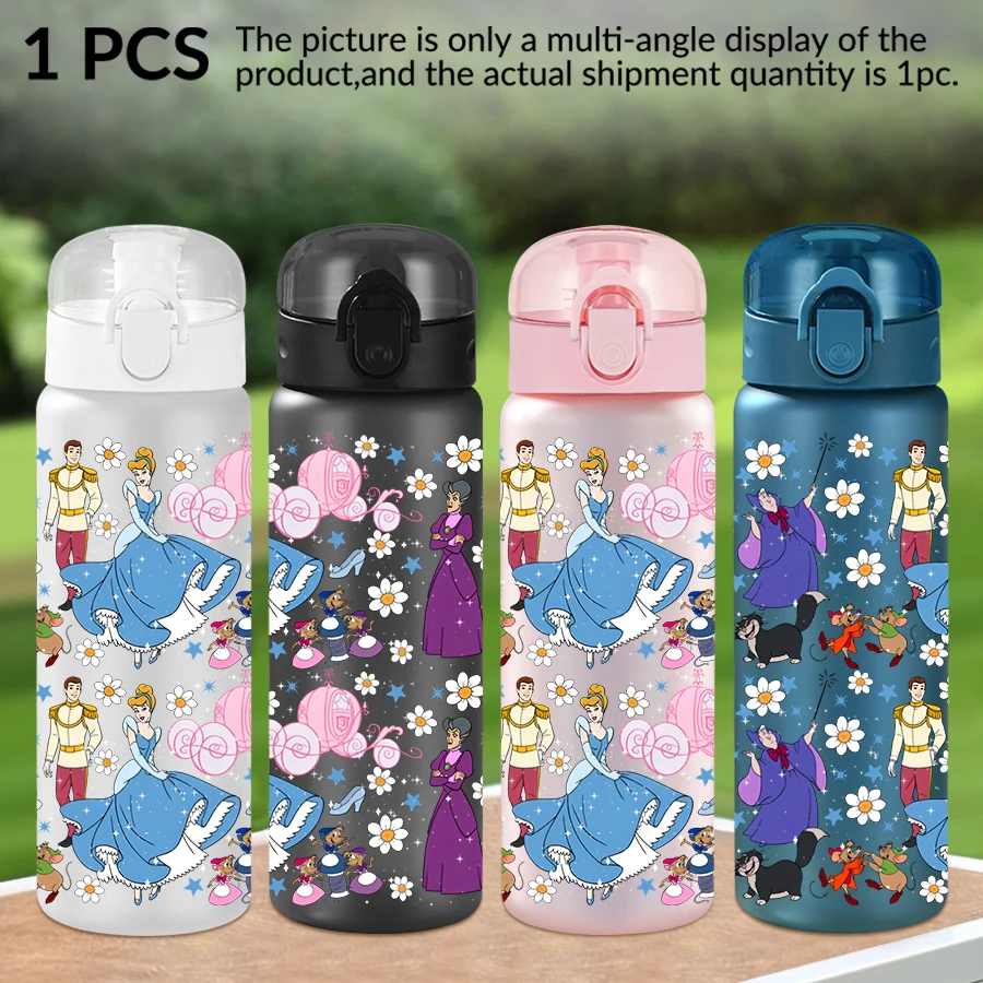 

1Pc Disney Cinderella/Magic/Pattern 26oz Plastic Water Bottle Sports Cup As Birthday/Back To School Gift