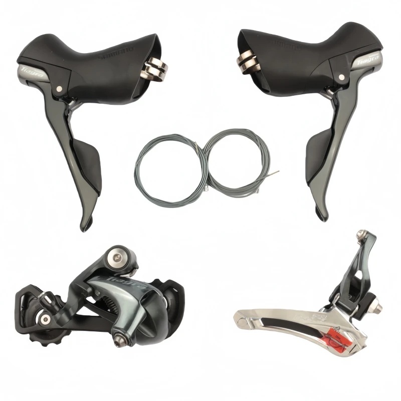 Shimano Tiagra 4700 Shifter 2x10Speed FD-4700 brzae auf RD-4700 GS/SS Für Rennrad Original – Detail 1