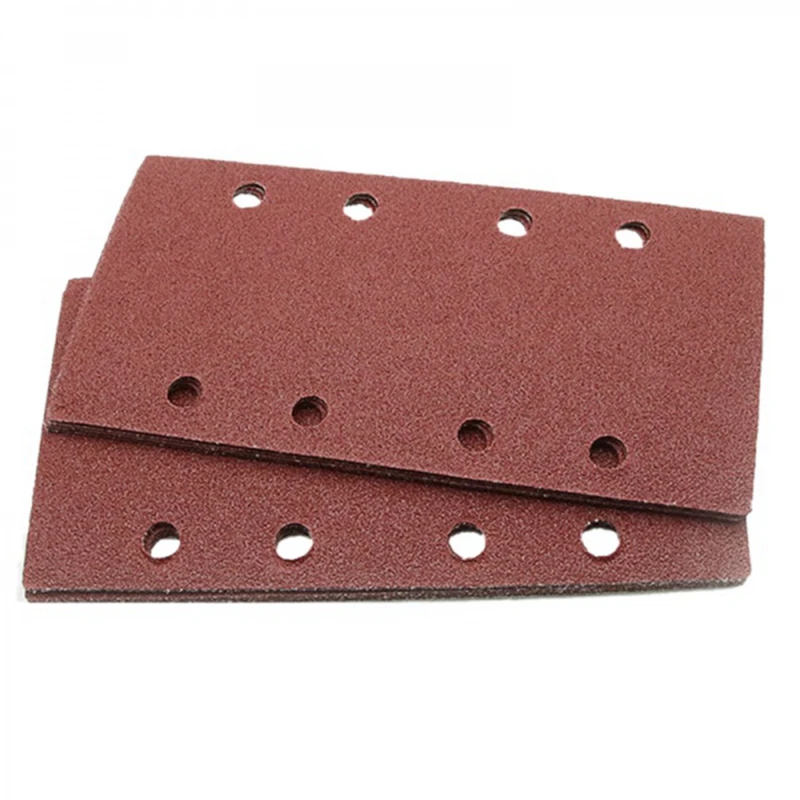 30 Pcs Sanding Pads, Sanding Paper Hook and Loop Sand Sheet 95X185mm Punched 8 Holes Grits 80/120/180 Fit Sheet