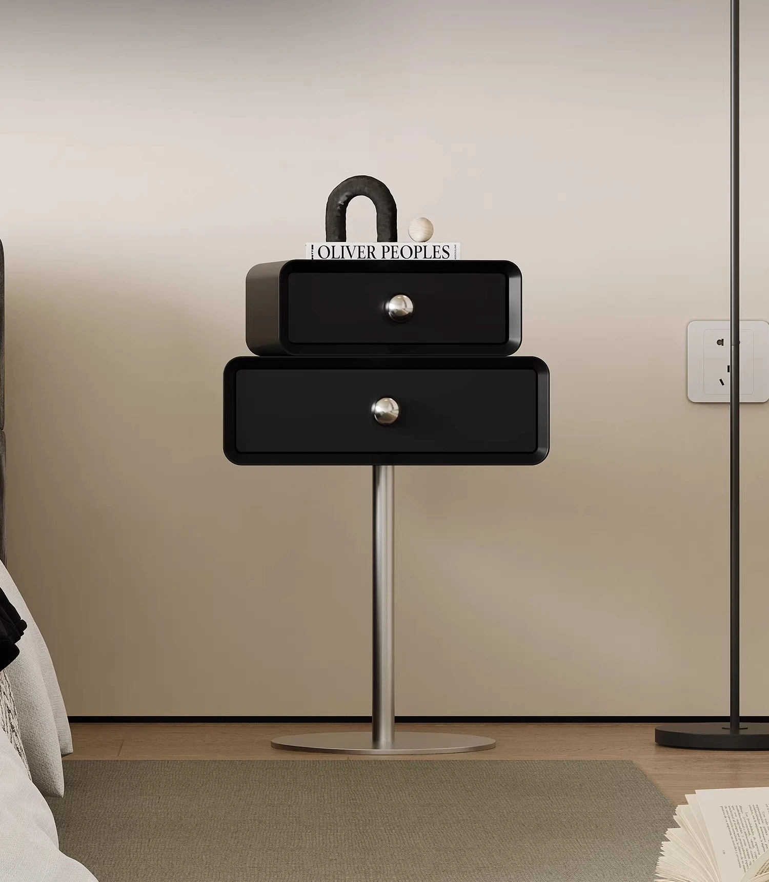 

talian minimalist sofa side table storage Internet celebrity bedside table storage in several bedrooms