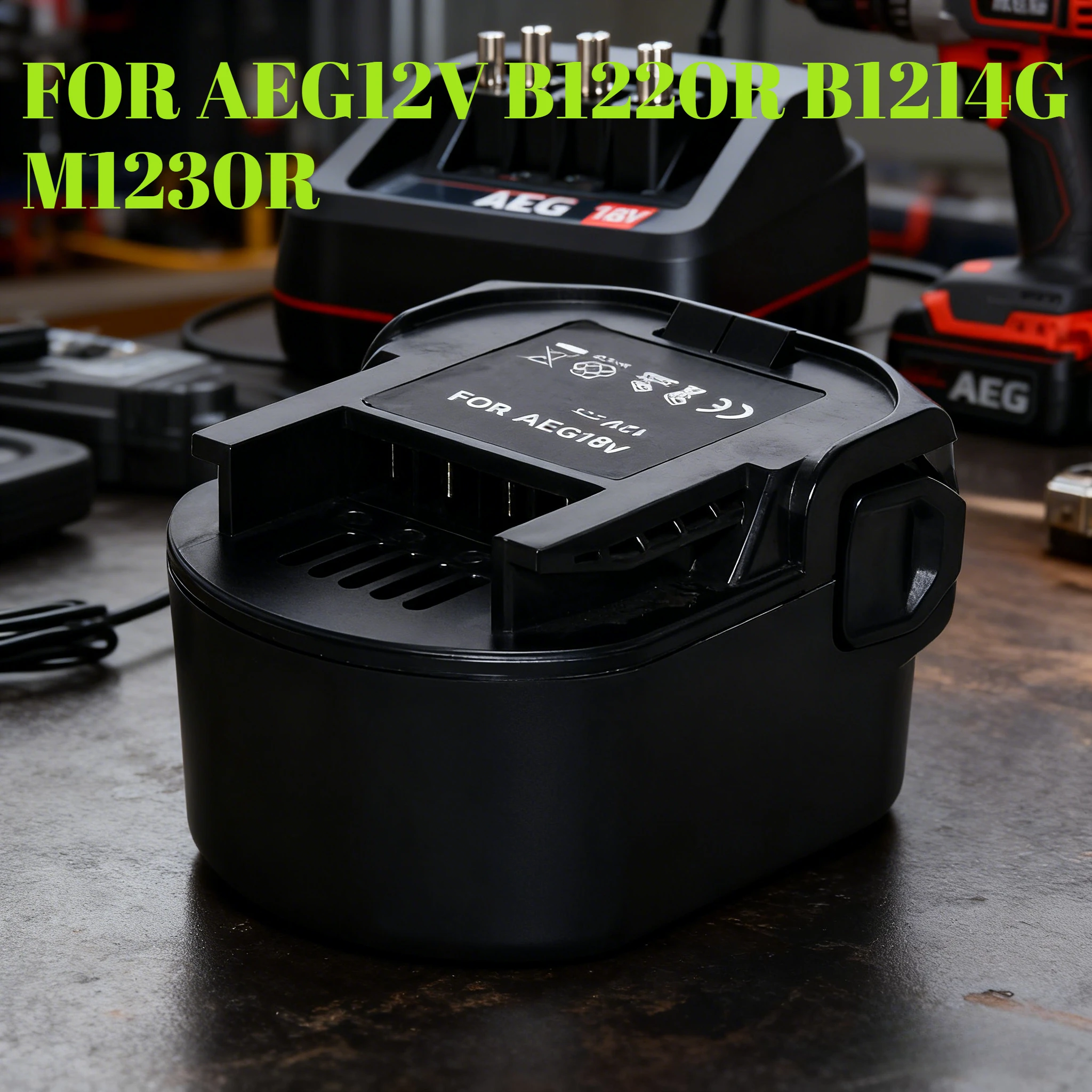 

12V Ni-MH/Ni-Cd Replacement Battery for AEG B1220R B1214G M1230R Rechargeable Battery Pack for Cordless Power Drill Tools