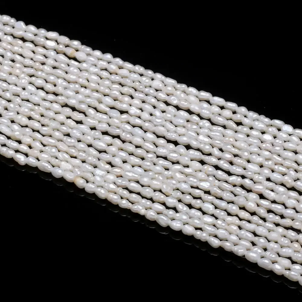 Natural Freshwater Pearl Beads High Quality irregular shape Punch Loose Beads for DIY Necklace Bracelet Jewelry Making 2-2.5mm