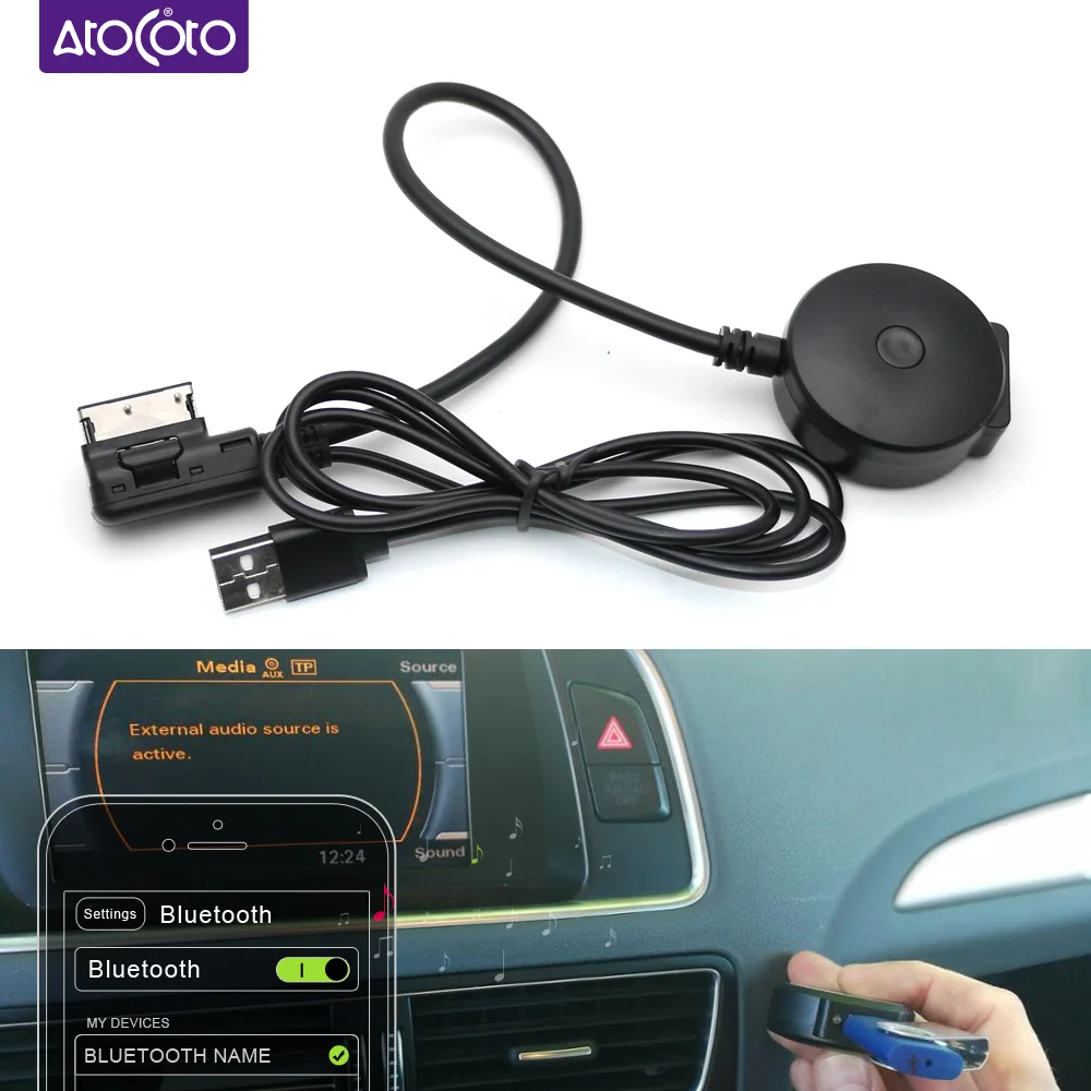 Adattatore Bluetooth AUX 12V Per Auto MMI 2G – Compatibile Con Audi A6 A8 2006-2008, Con Microfono