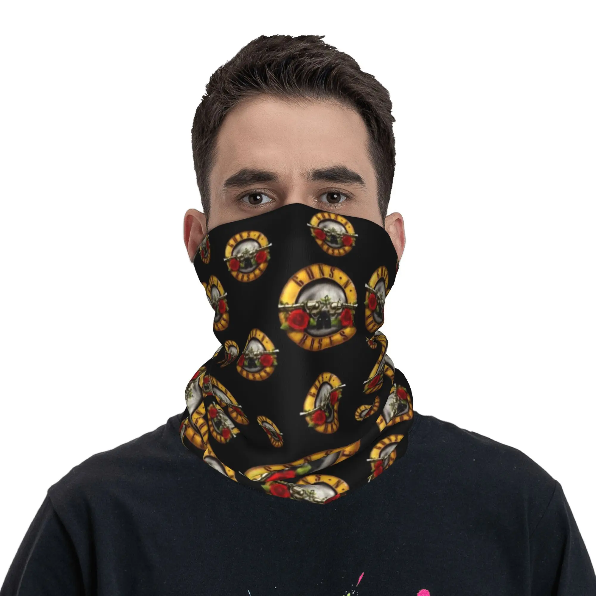 

Guns N Roses Bandana Neck Cover Printed Mask Scarf Multi-use Headband Outdoor Sports Unisex Adult Windproof
