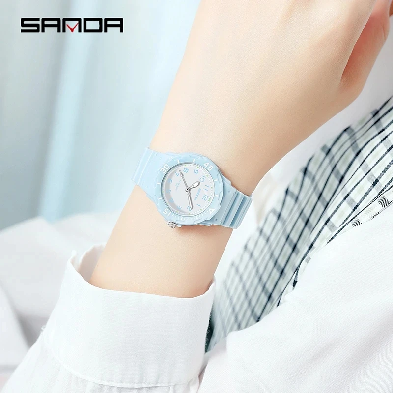 SANDA 6011 Fashion Trend Ladies Watch 2023 New Casual Womens Clock Luminous Hands 50M Waterproof Wristwatches Quartz Reloj Mujer