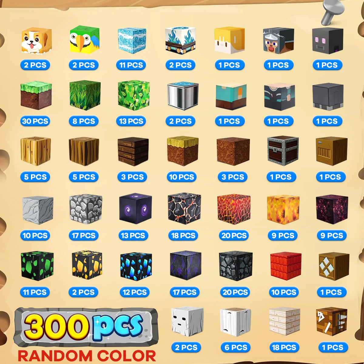 Blocchi magnetici Lava Adventure per bambini Ragazzi Ragazze di età 3+ Set di cubi magnetici STEM Montessori Giocattolo sensoriale 50/100/200/300PCS