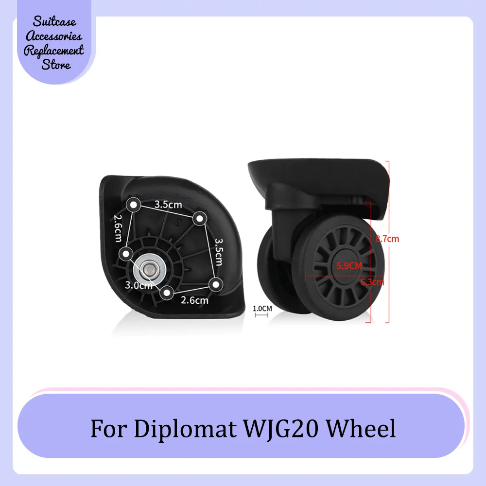 

For Diplomat WJG20 Universal Wheel Replacement Suitcase Smooth Silent Shock Absorbing Durable Wheel Accessories Caster Wheels