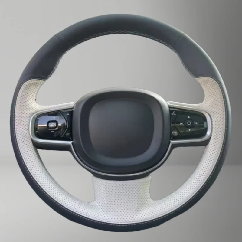 

Car Steering Wheel Cover Anti slip Genuine Leather For Volvo XC60 XC90 XC40 V90 S90 S60 Steering-Wheel Cover Car Accessories