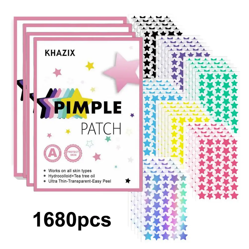 

280/1680pcs Color Facial Concealer Pimple Patch Large Capacity Invisible Acne Patches Acne, blackheads, blemishes Covers Patch