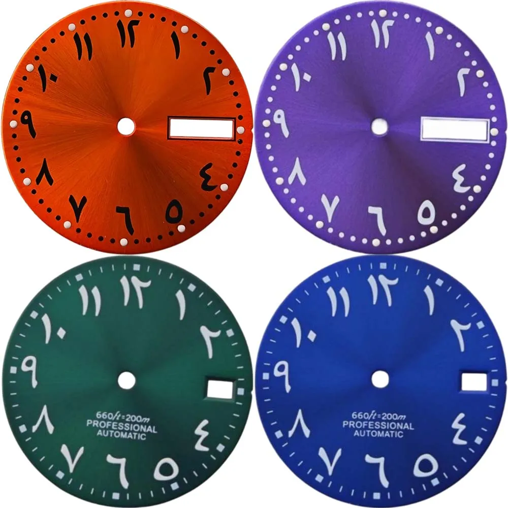 

Циферблат часов с римскими цифрами 28,5 мм подходит для NH35 NH36, модифицированный механизм, светящийся циферблат, аксессуары