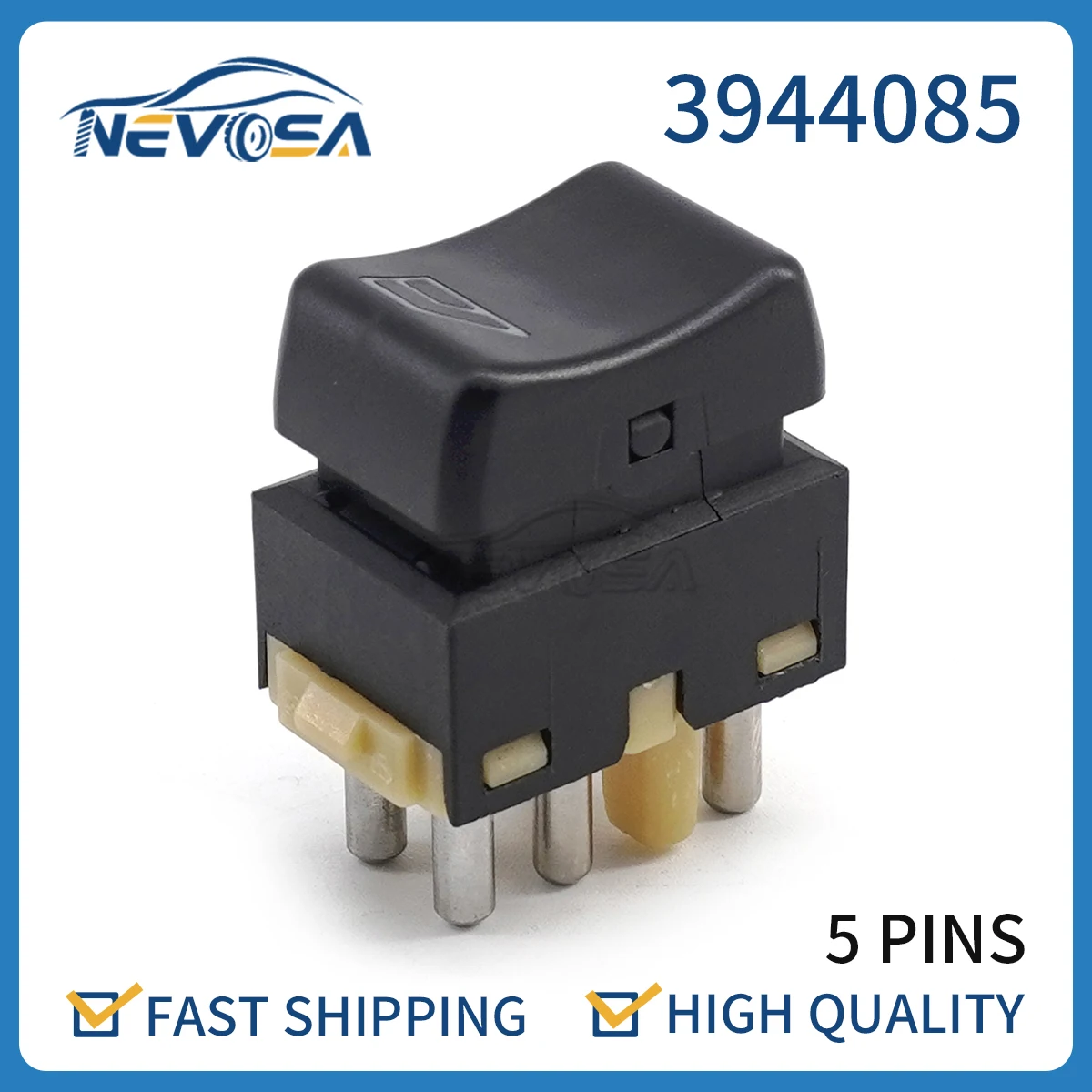 

Nevosa 3944085 Power Window Switch For Volvo Truck FH 12 FL FH 16 FM 12 1347063 5 Pins Single Button