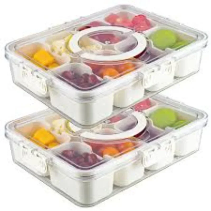 Kitchen Spice Box Refrigerator Storage Boxes Video Compartmentalized Sealed Box With Lid Portable Handheld Spice Box Portability