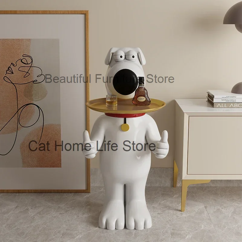 

Nordic Home Decor Cartoon Dog Statue Living Room Decoration Large Resin Figurine Creative Home Decoration Accessories Sculpture