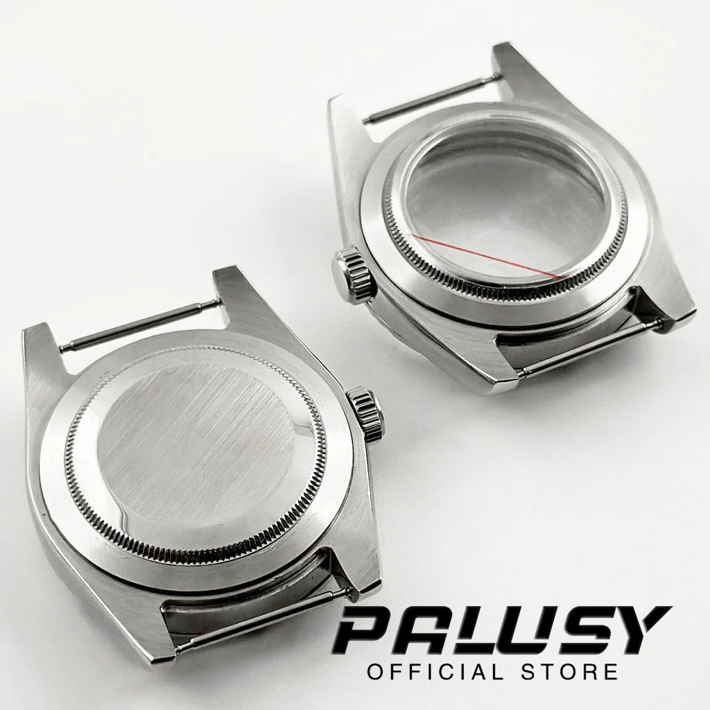 39MM Sapphire Glass Waterproof Silver Fluted Curved Watch Case Fit NH35 NH36 NH34 ETA 2824 PT5000 Movement image 5