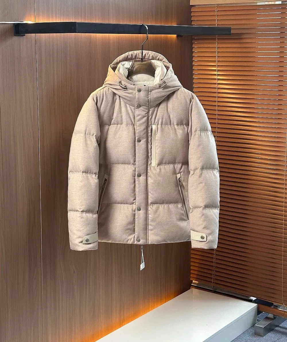 

Warmth Guaranteed: Northeast Winter New Sle Men's Hooded Camere Wool Blend down Jaet 90% White Goose down Thiened