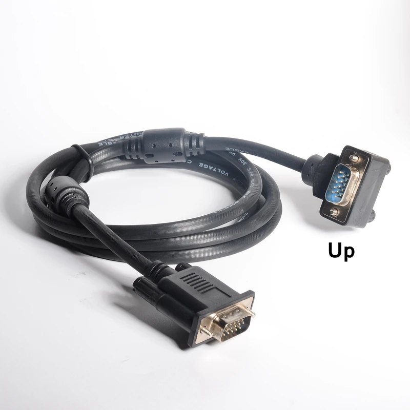 Стандартный 15-контактный кабель VGA «папа-папа», прямой или угловой разъем для компьютерного монитора, шнур SVGA, провод для рабочего стола