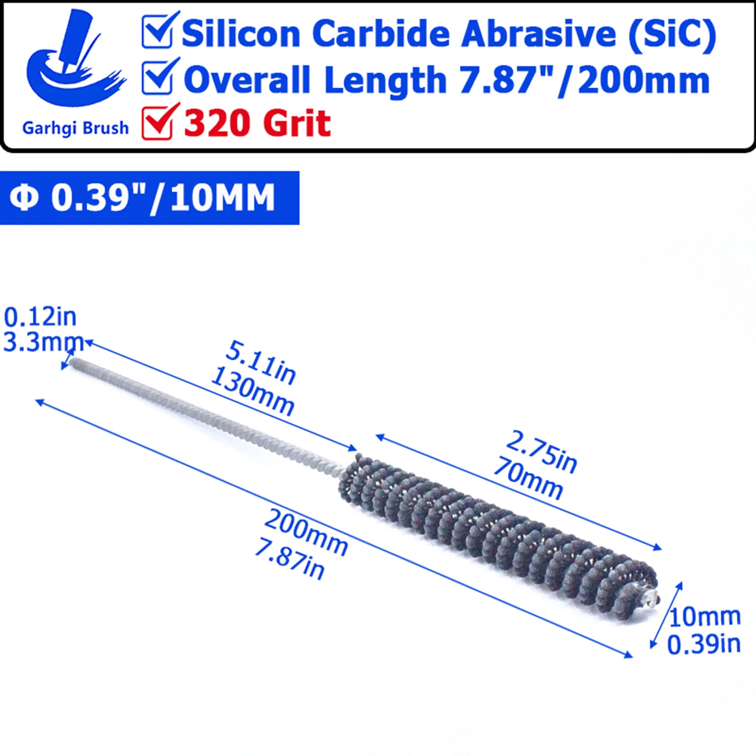 320Grit Zylinder Hone Ball Pinsel Werkzeug Siliziumkarbid Metall Motor Ventilführungen Entgraten Carbon Entfernung Crosshatching Polieren