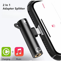 2 IN 1 Audio Headphone Charging Dual Adapter Splitter For Xiaomi Samsung Huawei Type-C to 3.5mm Jack to Earphone AUX Cable