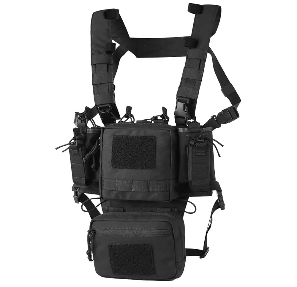 VOTAGOO チェスターリグ戦術チェスト装備、調節可能で取り外し可能な