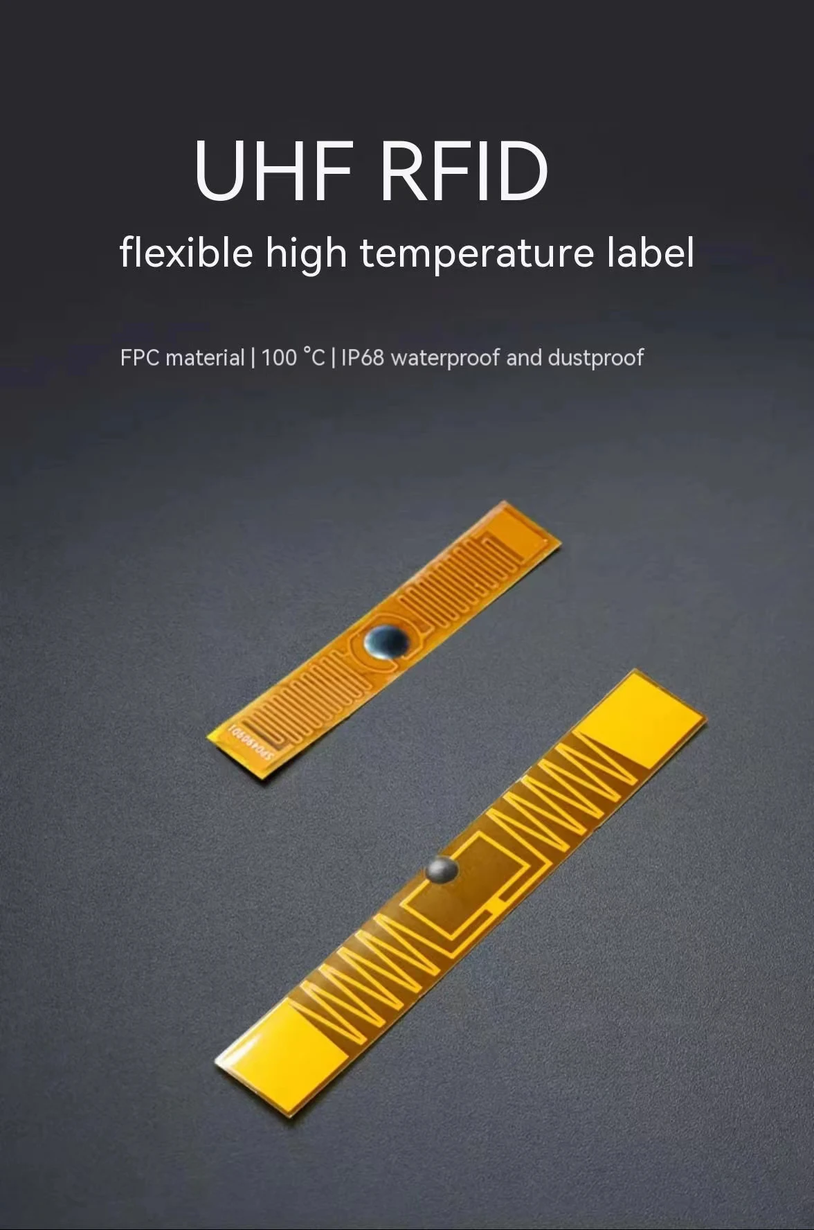 20pcs RFID UHF Tag Flexible High Temperature Resistant 18000-6C 860-960MHz Self-Adhesive Label Electronic Tag High Quality