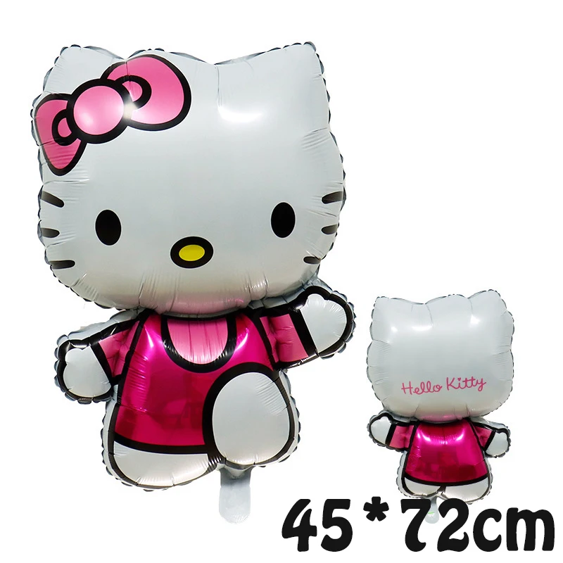 Hello Kitty Foil Balloons Set, Decoração de festa, Decoração do quarto, Feliz aniversário, Presente para meninas, Material para festa