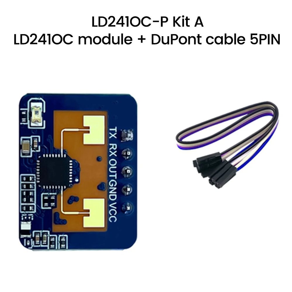 HLK-LD2410C DC5V 24G Human Presence Sensor Supports BT Function App Radar Sensing Module FMCW Millimeter Wave Motion Detection