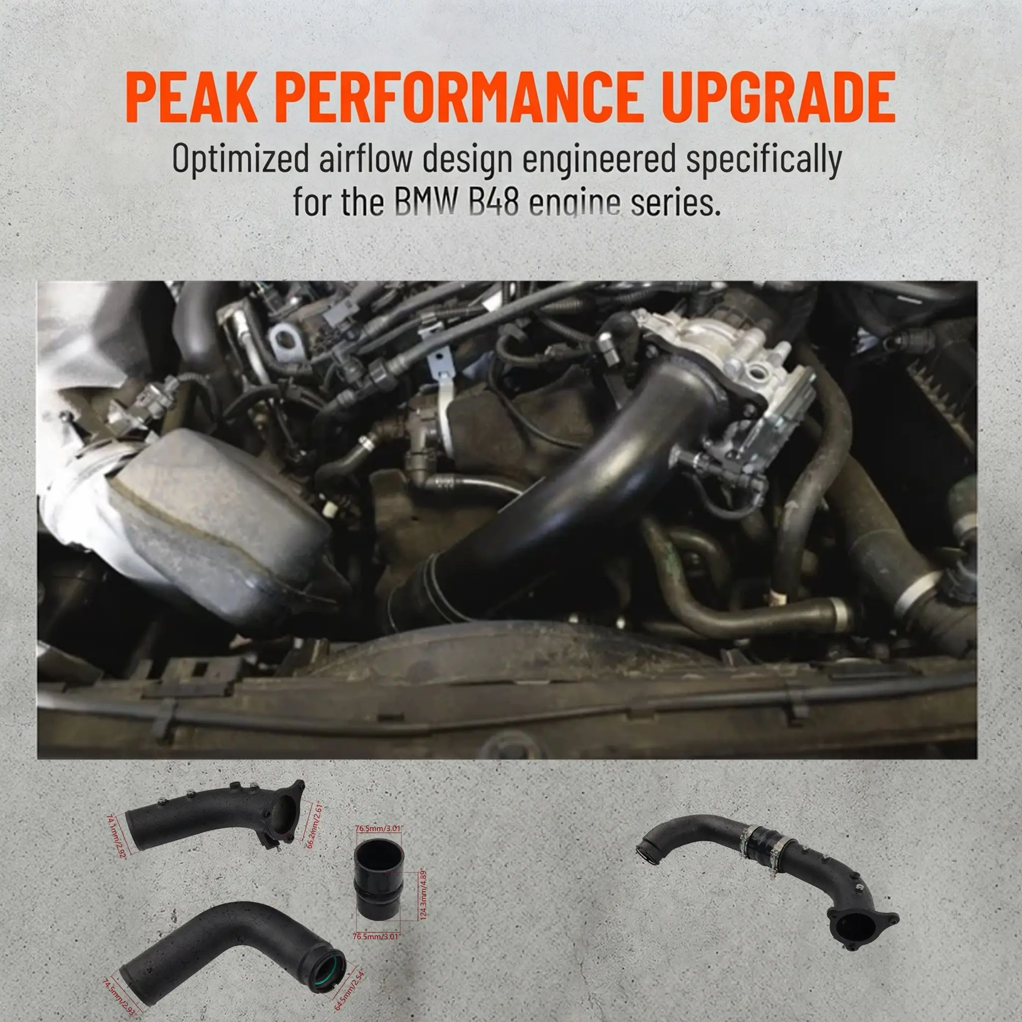 

Upgraded Turbo Charge Pipe for BMW B46 B48 2.0L Turbo Engine | 320i 330i 420i 430i F30 F31 LCI