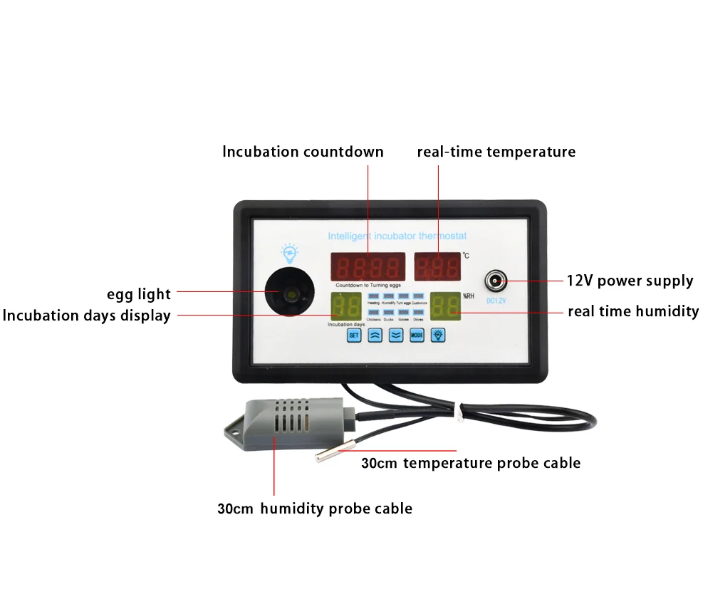 W9002 W9005 Egg Controller Incubator Multifunctional Automatic Incubator Intelligent Incubation Thermostat AC110-220V / DC 12V