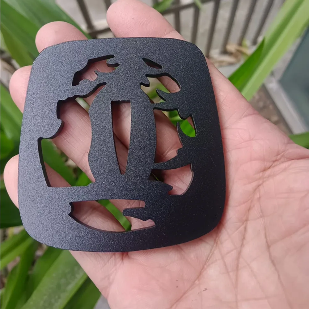 Strong Iron Tsuba Steel Guard Japanese Katana Sword HandGuard Part DIY Fitting Black