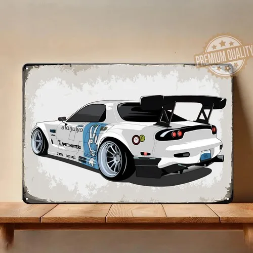 Rx7 Drift Car Metal Poster - Collectable Sign Size: 20x30cm ()