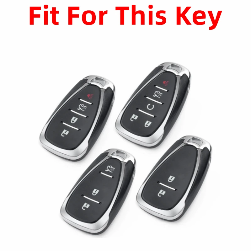 Genuine Leather Car Key Case Cover For Chevrolet Chevy Camaro Equinox Cruze Malibu Spark