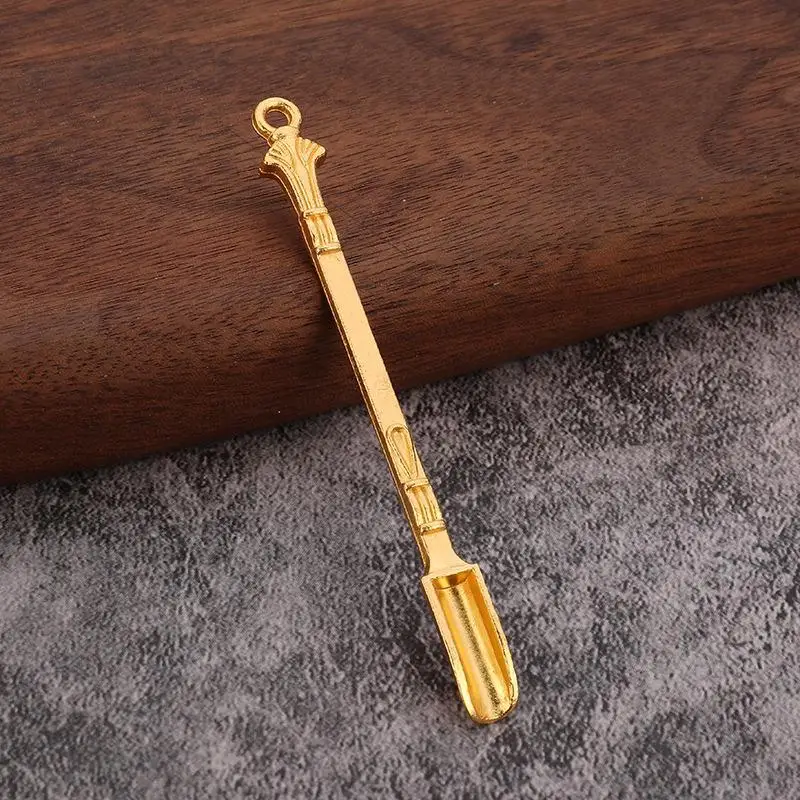 Vintage Mini Alloy Spoon Exquisite Retro Small Scooper for Nail Powder Dispensing Jewelry Making DIY Crafts