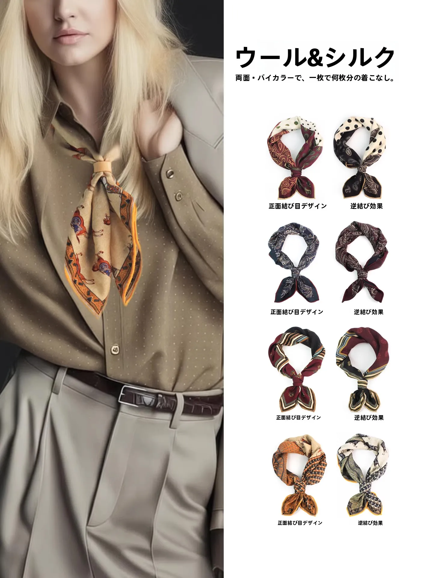 double-sided-wool-blend-silk-scarf-women's-winter-ne-protection-warmth-comfortable-briti-sle-coupling-spring-autumn-fall