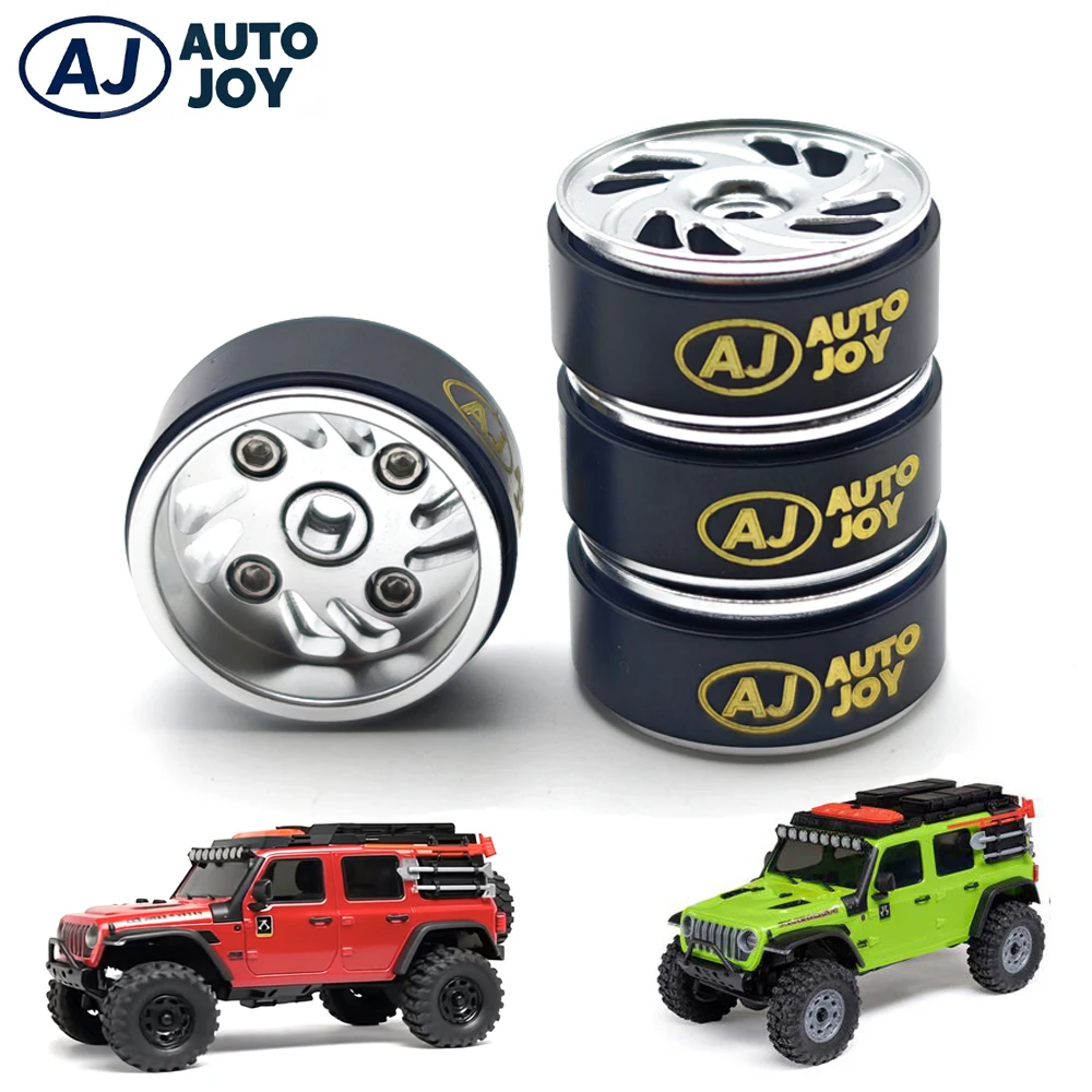 

AUTO JOY Алюминиевые колесные диски Beadlock 0.7 дюйма с латунным внешним кольцом для радиоуправляемых краулеров Axial SCX30, запчасти для тюнинга, 4 шт./компл.