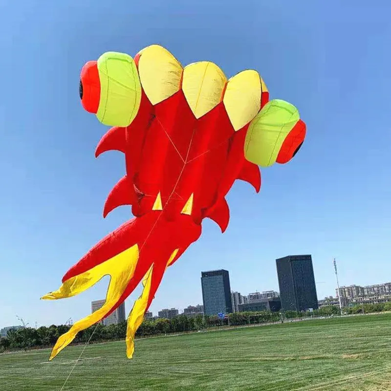 free shipping 10m fish soft kite flying professional kites reel large giant animal kite inflatable toys kitesurf windsurfing koi