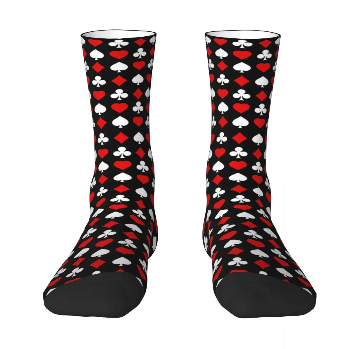 Poker Cards Socks Spring Playing Card Suits Stockings Kawaii Women Quality Socks Graphic Cycling Anti Skid Socks