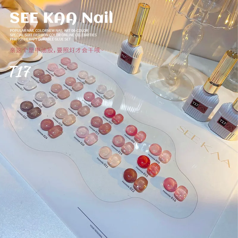 SEEKAA Transparente Farbe, 24 Farben, Nagelgel-Set, modisches Nail-Art-Set, Nagelstudio, 2024, neuer heißer Verkauf, ungiftiges UV-Gel im Großhandel