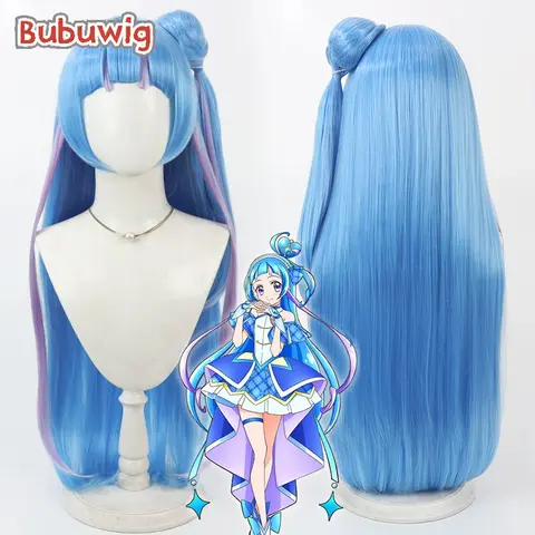 자세히 둘러보기 Bubuwig 합성 머리 Aokaze 나나 코스프레 가발 Futari wa Pretty Cure Cure 윙크 Aokaze 나나 90cm 라이트 블루 가발 내열성