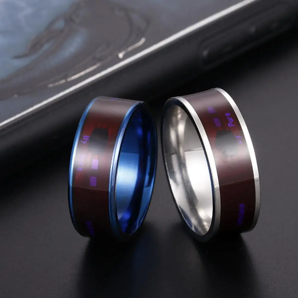 Unisex Ring Convenient NFC Chip Ring Non-irritative Sensing Technology  Great Stainless Steel Universal Smart Ring