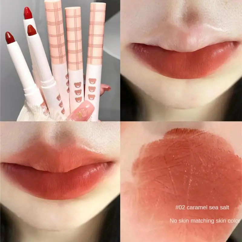 Silky Not Easy To Stick To The Cup Lipstick Portable Safety Make Up Hold Makeup Matte Show White Skin Friendly Comfortable