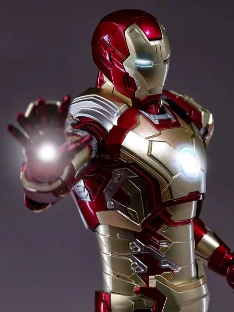 

Genuine Iron Man Luminous Toy 1/7 Mk42 Movable 25.9cm Action Figurine Marvel Assembly Mk43 Model Boy Mk46 Birthday Gift