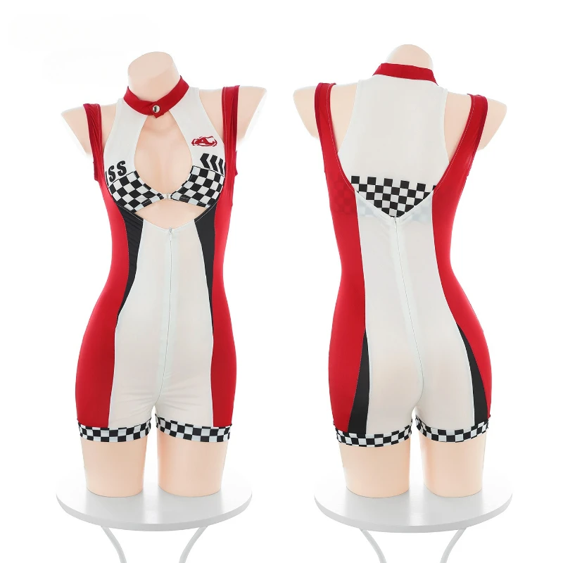 Сексуальный облегающий комбинезон, эротическое белье, гоночный костюм, женский боди с открытой промежностью и принтом, комбинезон Passion, новинка 2023 года