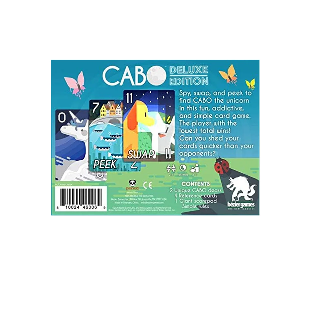 CABO English Luxury Edition Board Game Card 2-4 Kabo Kabo Adult and Children\'s Gathering Board Game