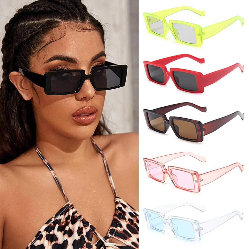 Retro Eyewear UV400 Women Sunglass Rectangle Sun Glasses Vintage Sunglasses Small Rectangle Sunglasses