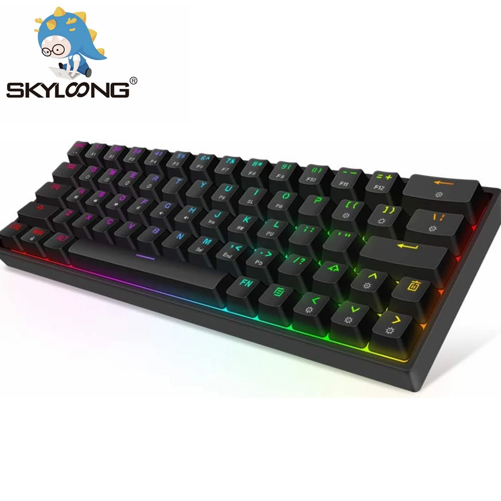 

SKYLOONG SK64 64 Keys Hot Swappable Optical Mechanical Keyboard ABS Shine Through RGB Backlit Programmable For Win/Mac/Gaming/PC