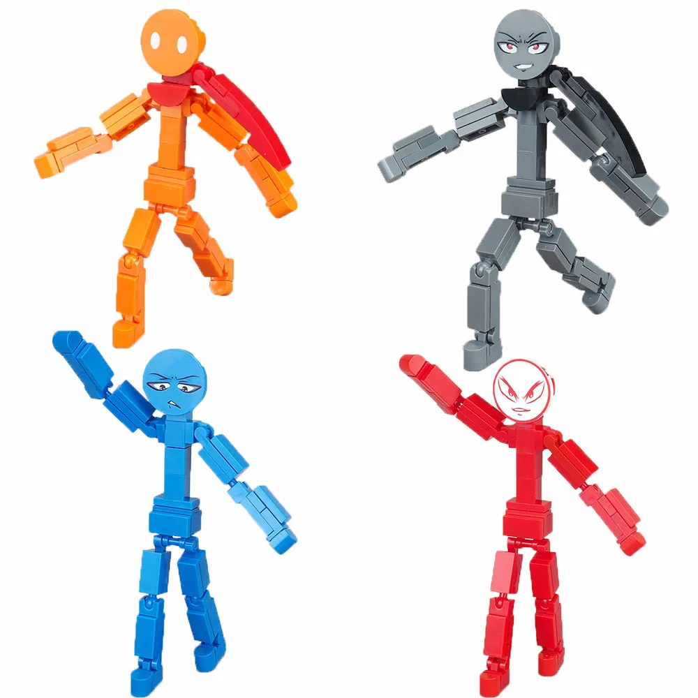 Articulated Action Figure Toy with Movable Joints, Creative DIY Assembled Robot Mannequin Novelty Gift